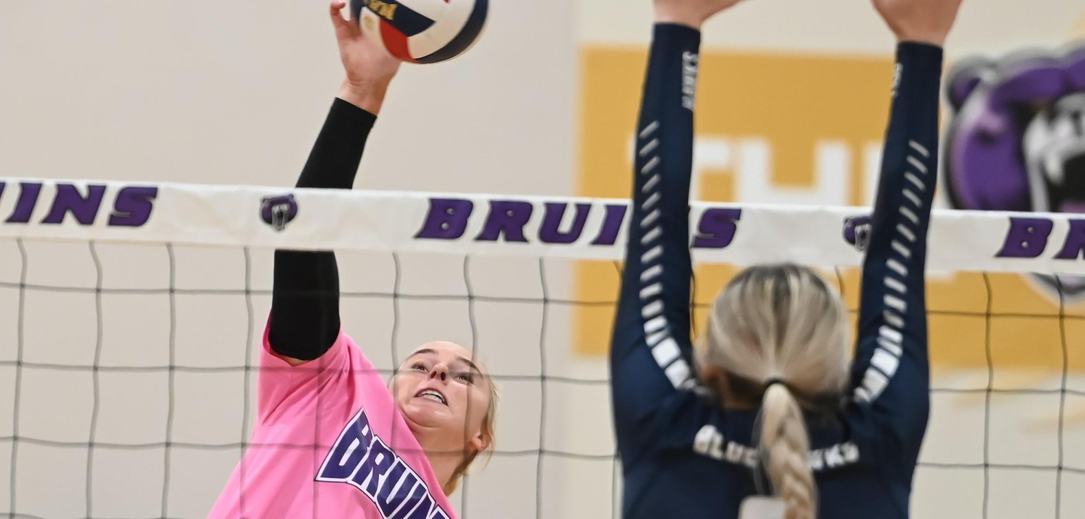 Sierra Athen led the Bruins with 13 kills on .278 hitting.