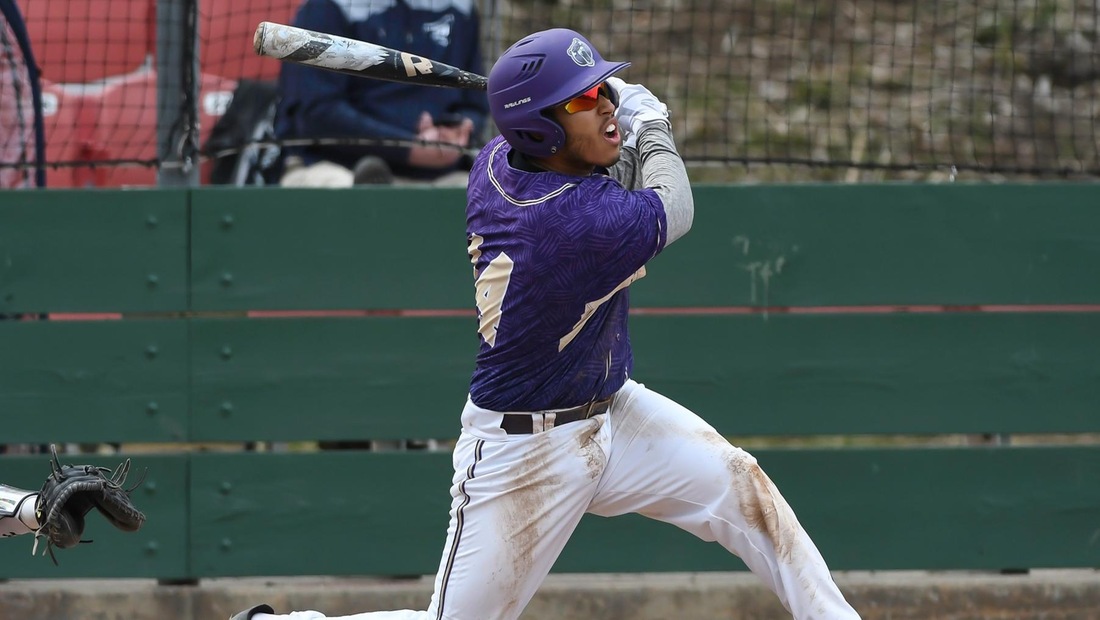 Lumus Russell hit his first home run of the season for BU in game three of today's triple-header
