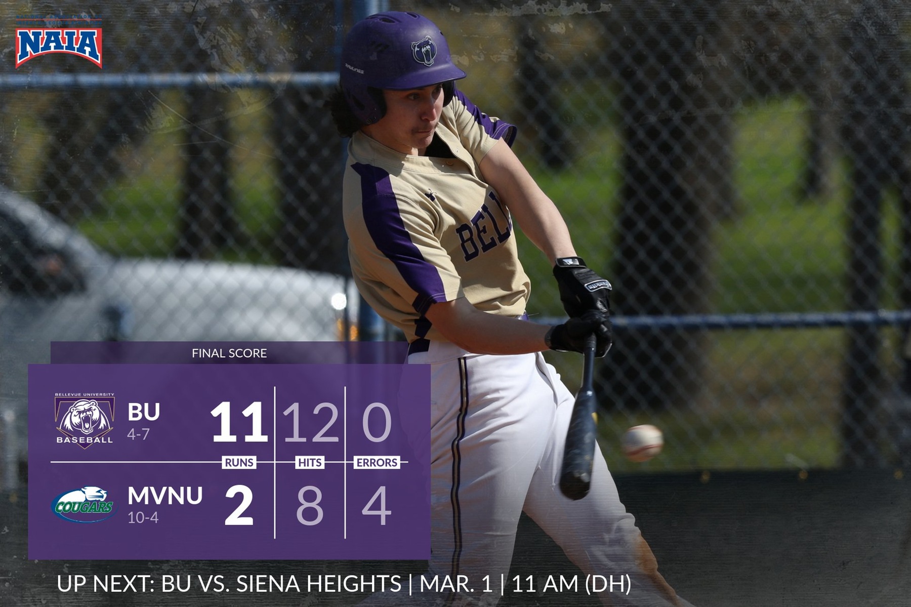 BU snaps losing skid with 11-2 win over MVNU