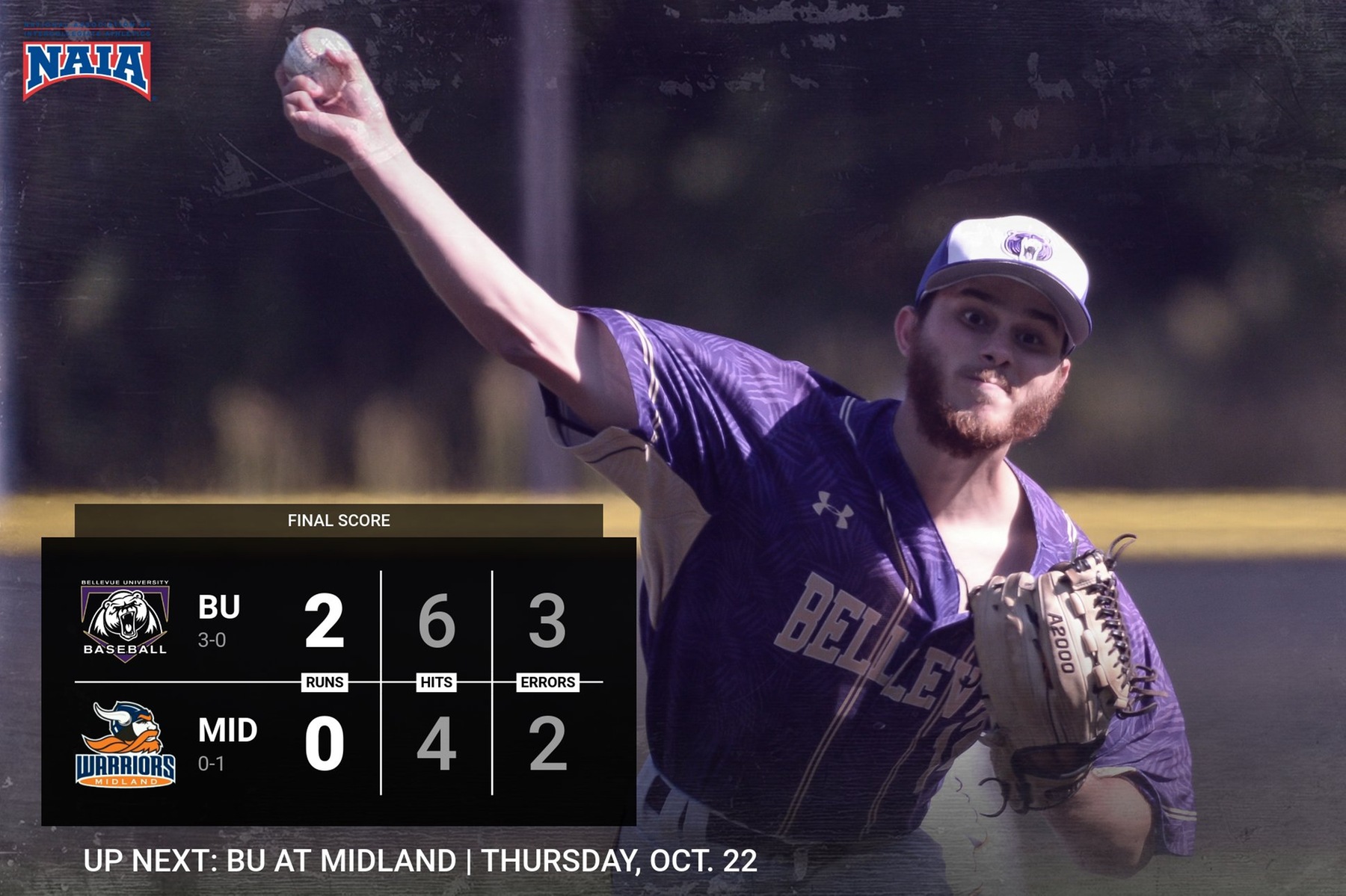 Pitching propels Bruins over Midland, 2-0