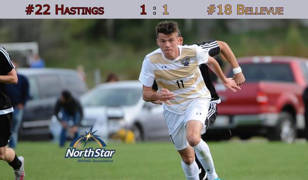 Rob Smith's fourth goal propelled Bellevue to a 1-1 draw at Hastings on Tuesday night