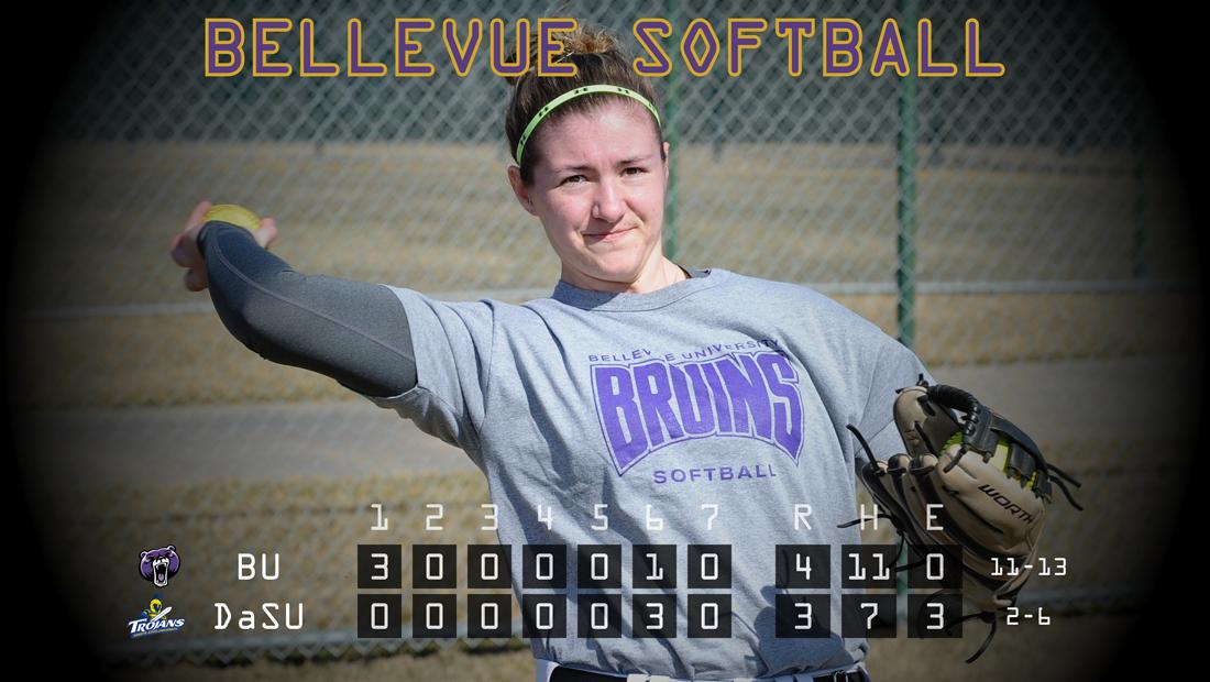 Erin Sharpe was 2-for-4 with a run and a pair of RBI at the plate ... She threw three solid innings of relief