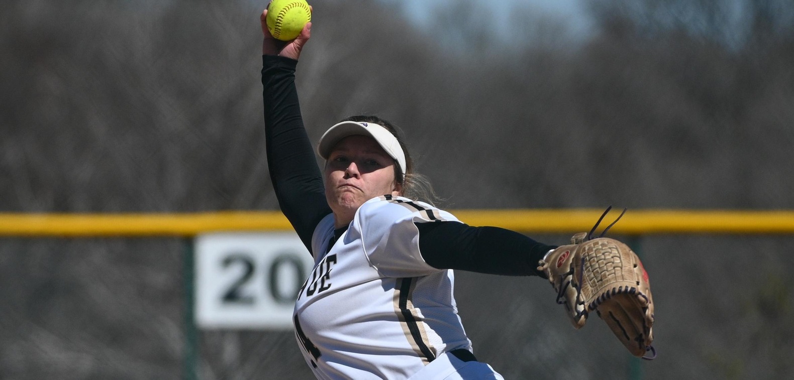 Katie Cunningham tossed a two-hit shutout in the opener.