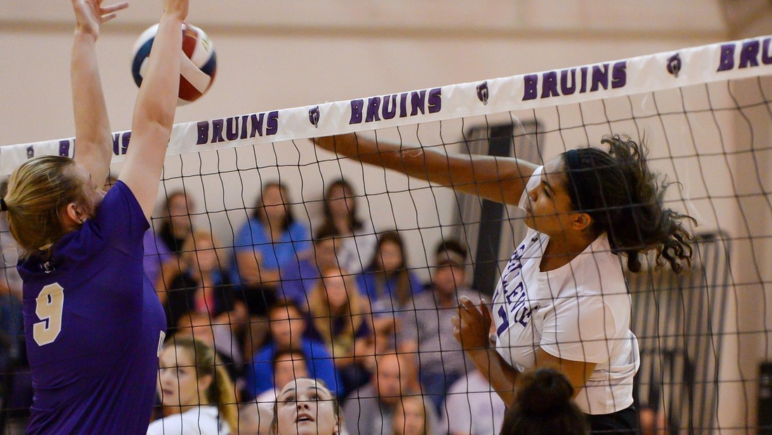 Rosa Reed-Bouley led the Bruins with 14 kills on .313 hitting in the victory over John Brown.